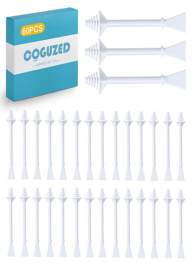 CoguZed 60 Pcs Disposable Nose Hair Removal Sticks - Soft Wax Applicators for Facial Hair Care & Ear Maintenance, Gentle Nasal Hair Remover Tools for Men/Women - Image 1